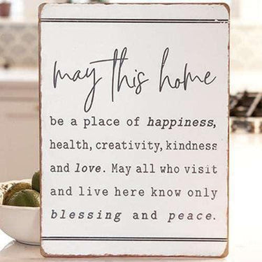 May This Home Be Metal Sign - The Fox Decor